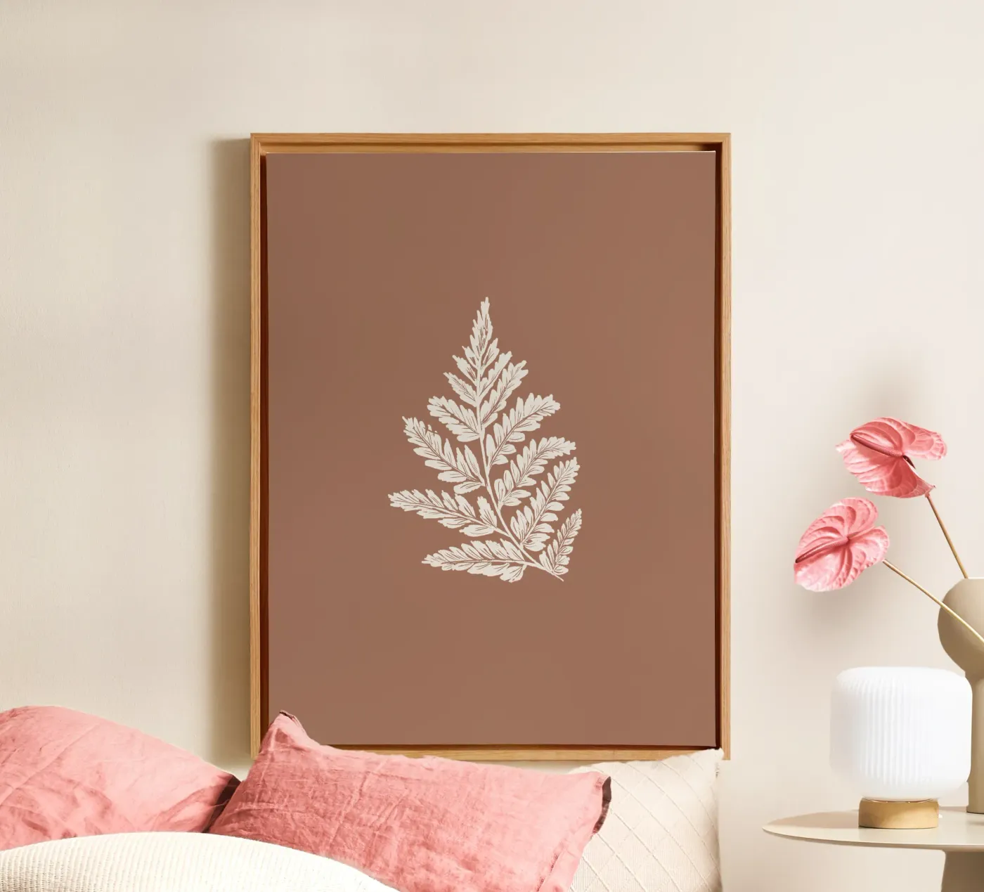 Simple Leaf Mocha Mousse tela da anisillustration