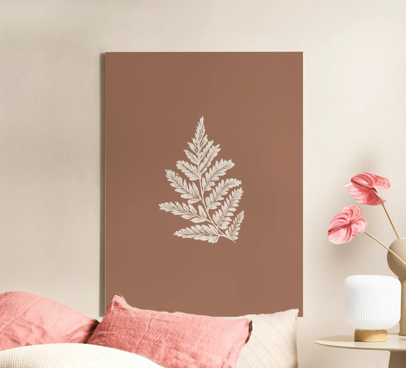 Simple Leaf Mocha Mousse tela da anisillustration