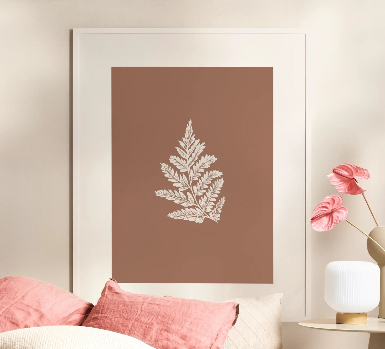 Simple Leaf Mocha Mousse Poster von anisillustration