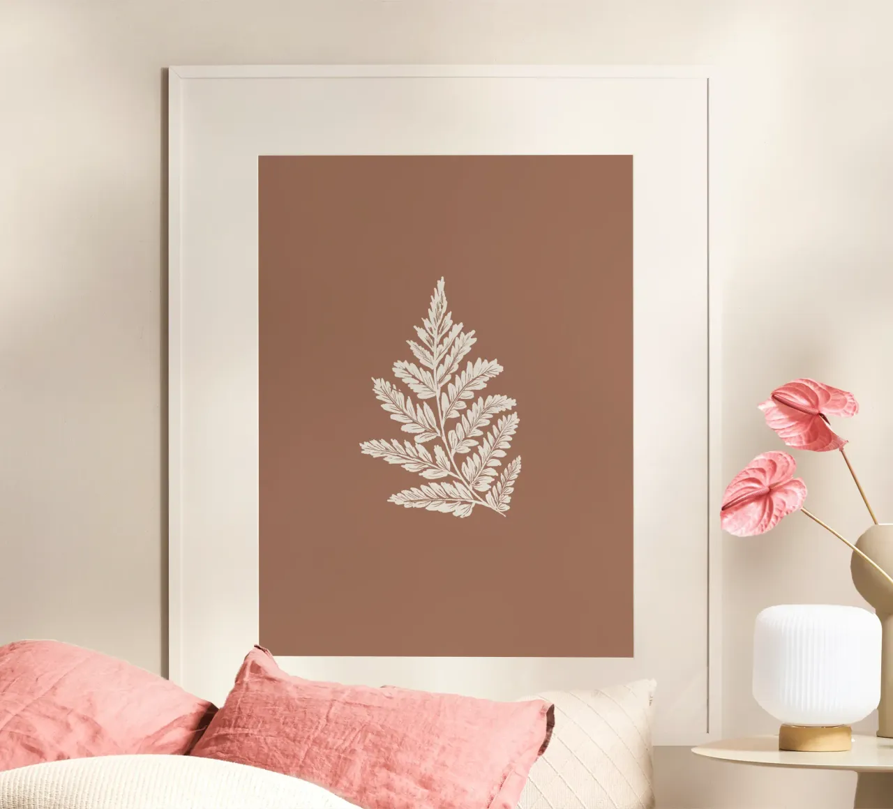 Simple Leaf Mocha Mousse poster by anisillustration