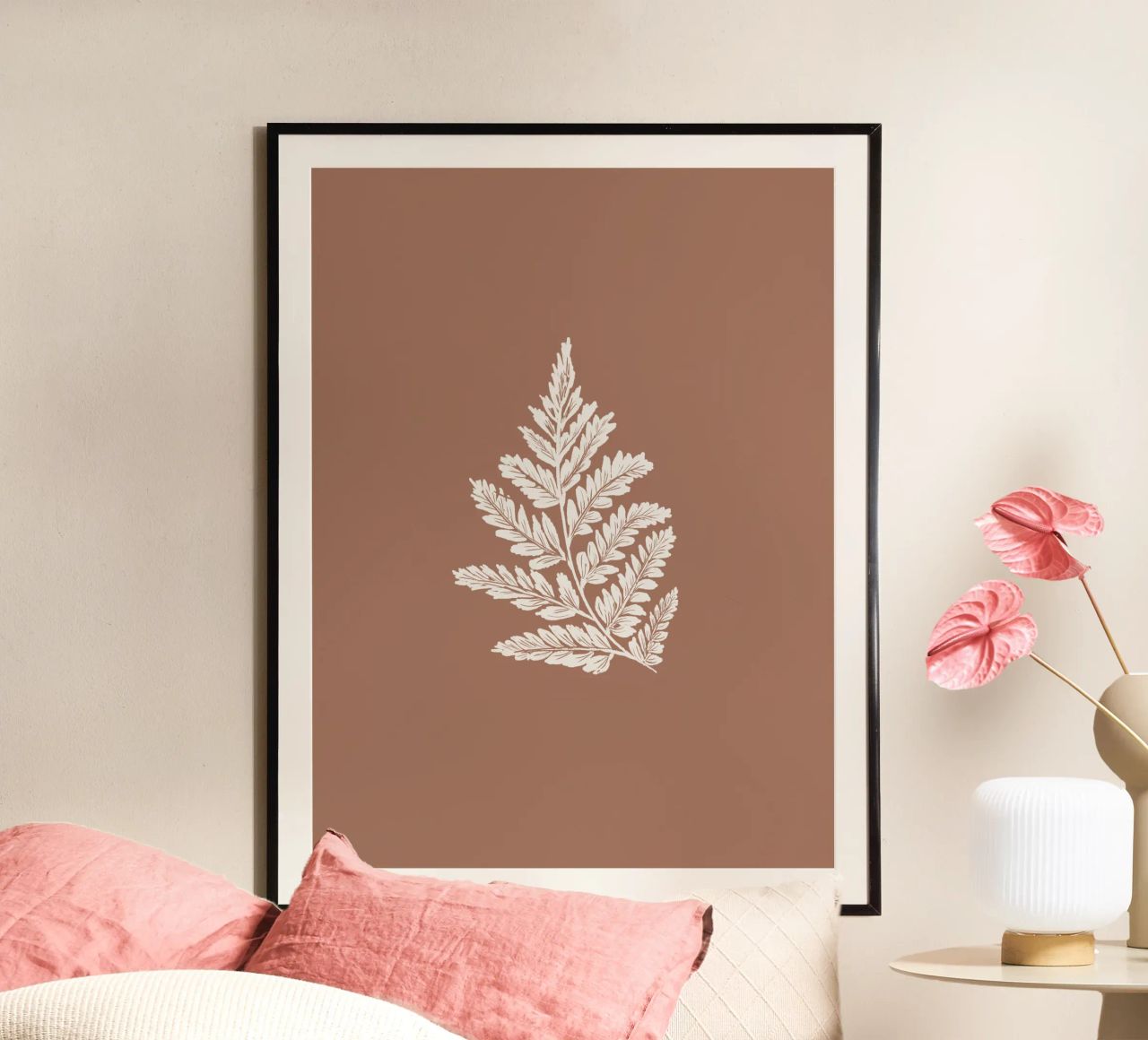 Simple Leaf Mocha Mousse Poster von anisillustration