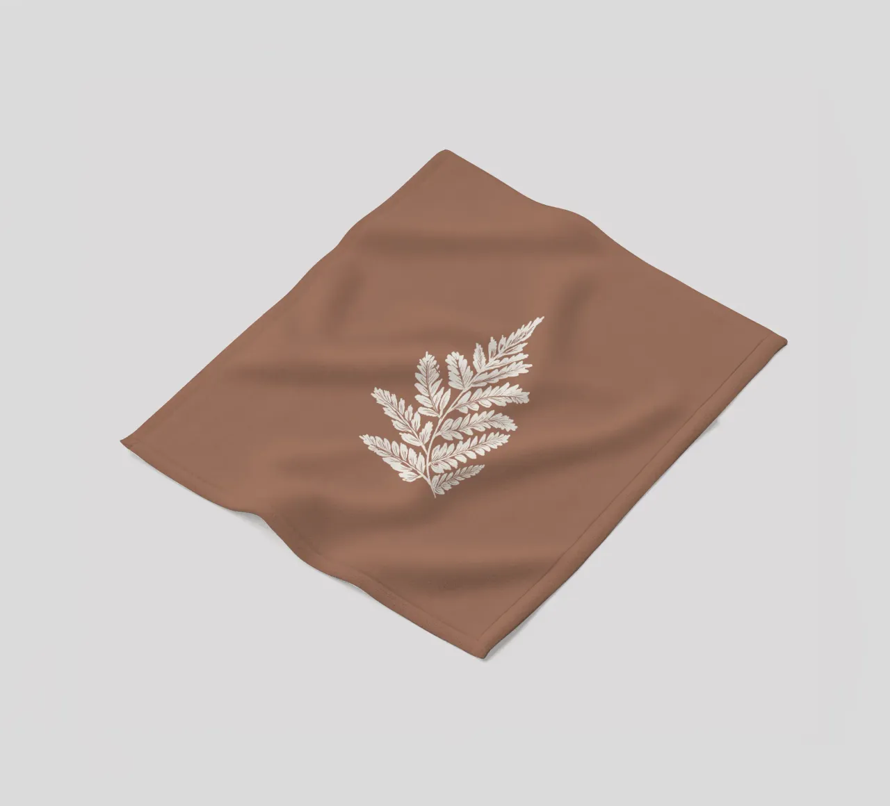 Simple Leaf Mocha Mousse coperta in pile da anisillustration
