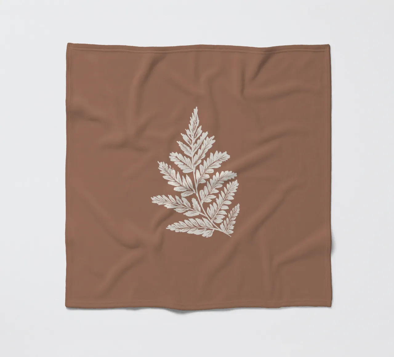 Simple Leaf Mocha Mousse coperta in pile da anisillustration