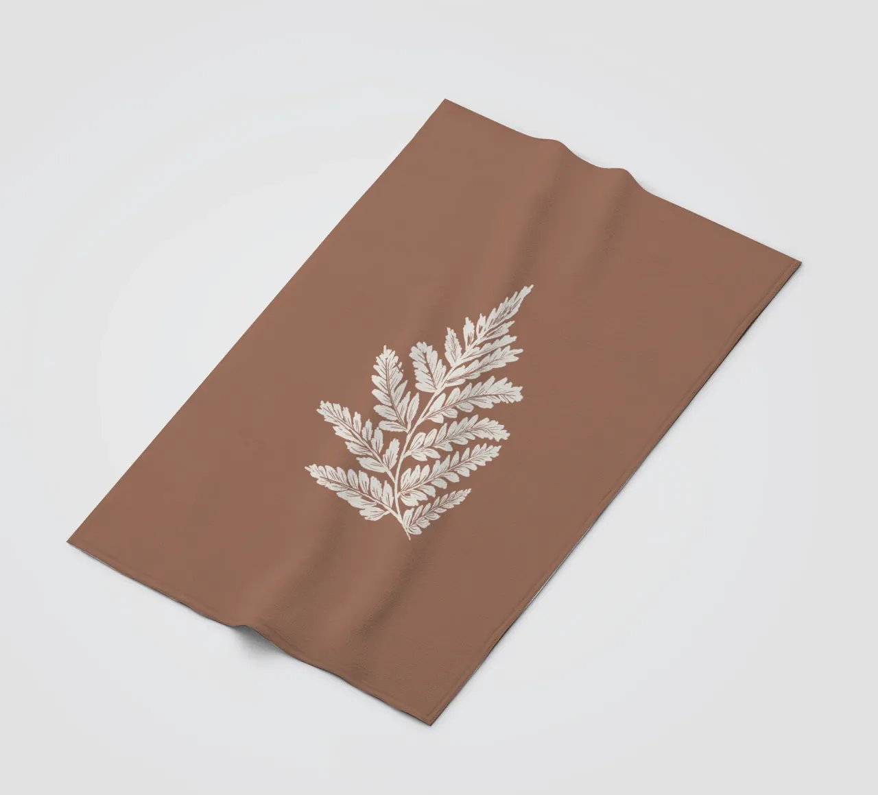 Simple Leaf Mocha Mousse coperta in pile da anisillustration