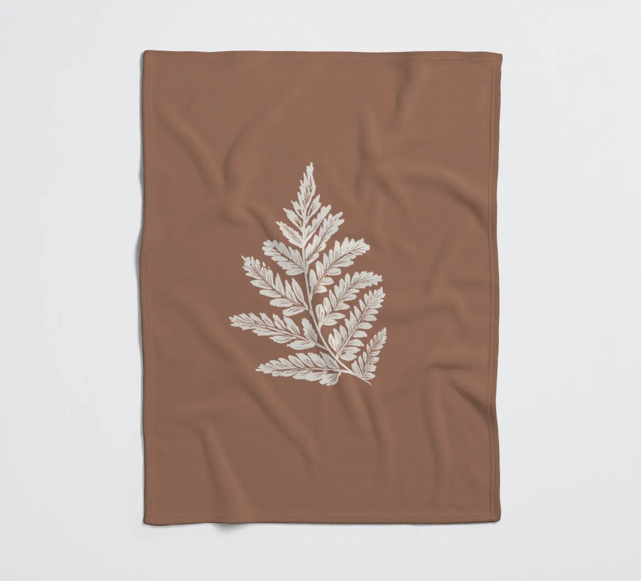 Simple Leaf Mocha Mousse coperta in pile da anisillustration