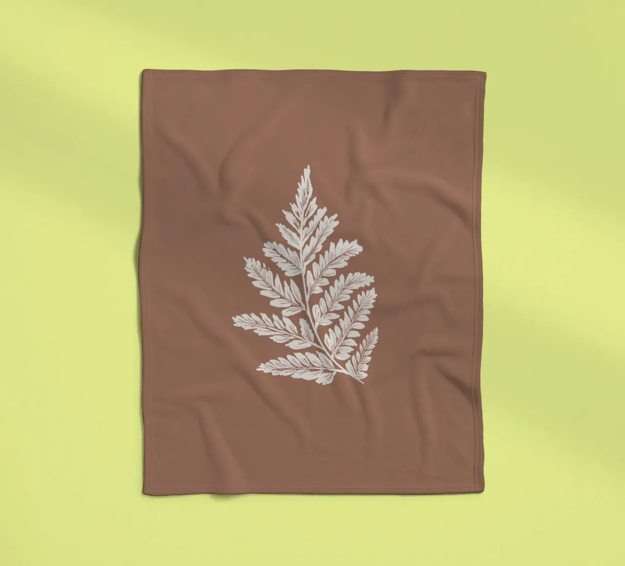 Simple Leaf Mocha Mousse coperta in pile da anisillustration