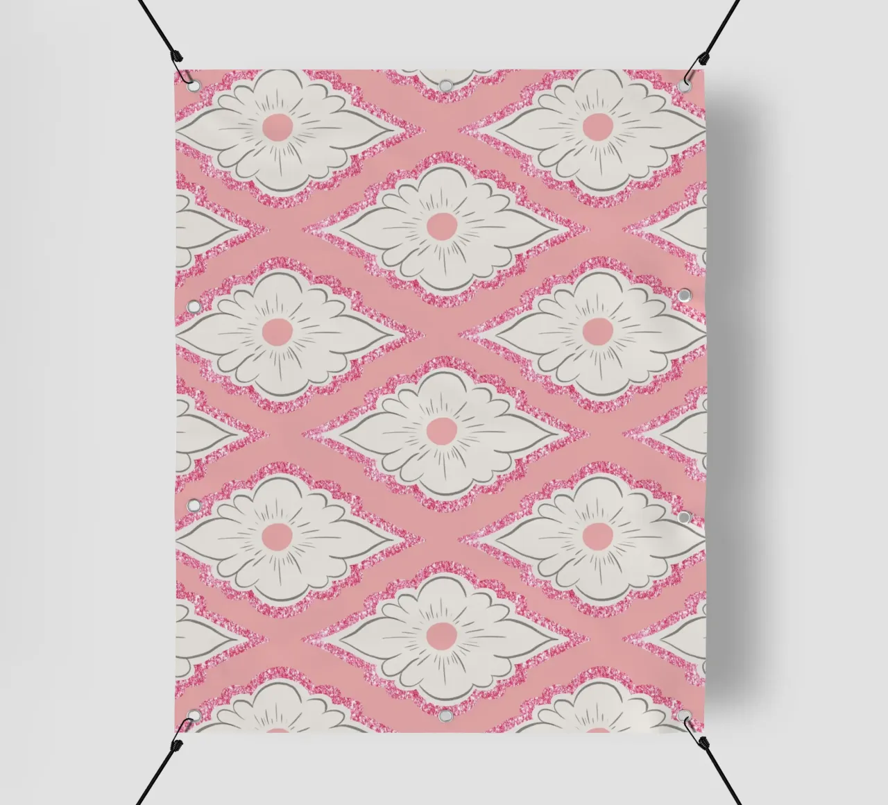 Pink Geometric Pattern telo in pvc da anisillustration