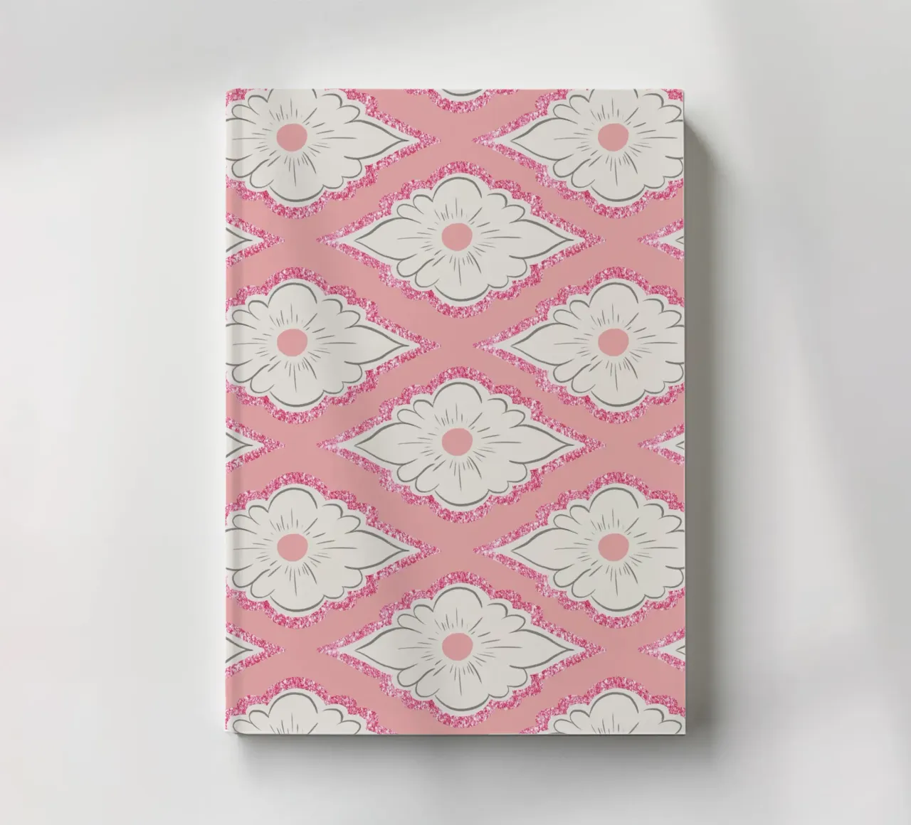 Pink Geometric Pattern notebook by anisillustration
