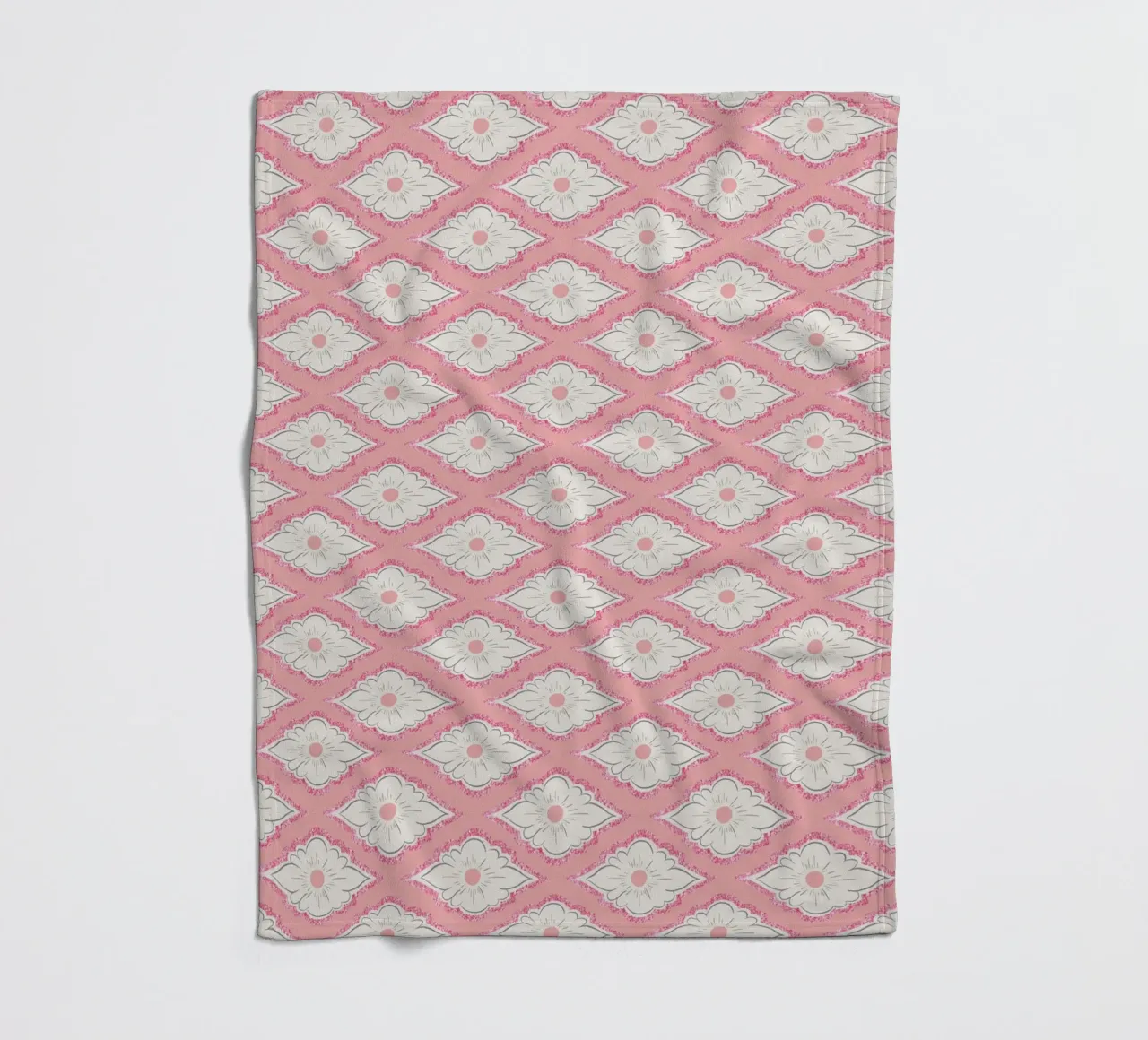 Pink Geometric Pattern coperta in pile da anisillustration