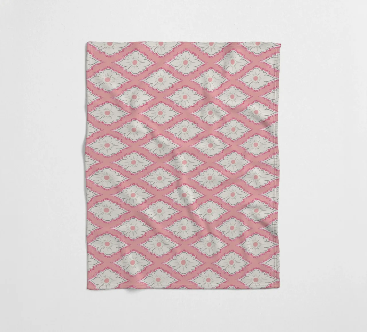 Pink Geometric Pattern coperta in pile da anisillustration
