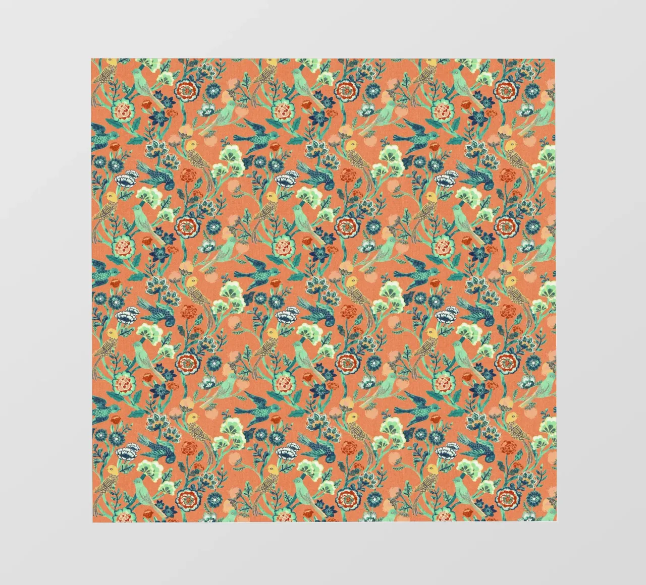 Cecilia Mok - Chintz indiano Paradise Aqua telo in pvc da The Artcircle