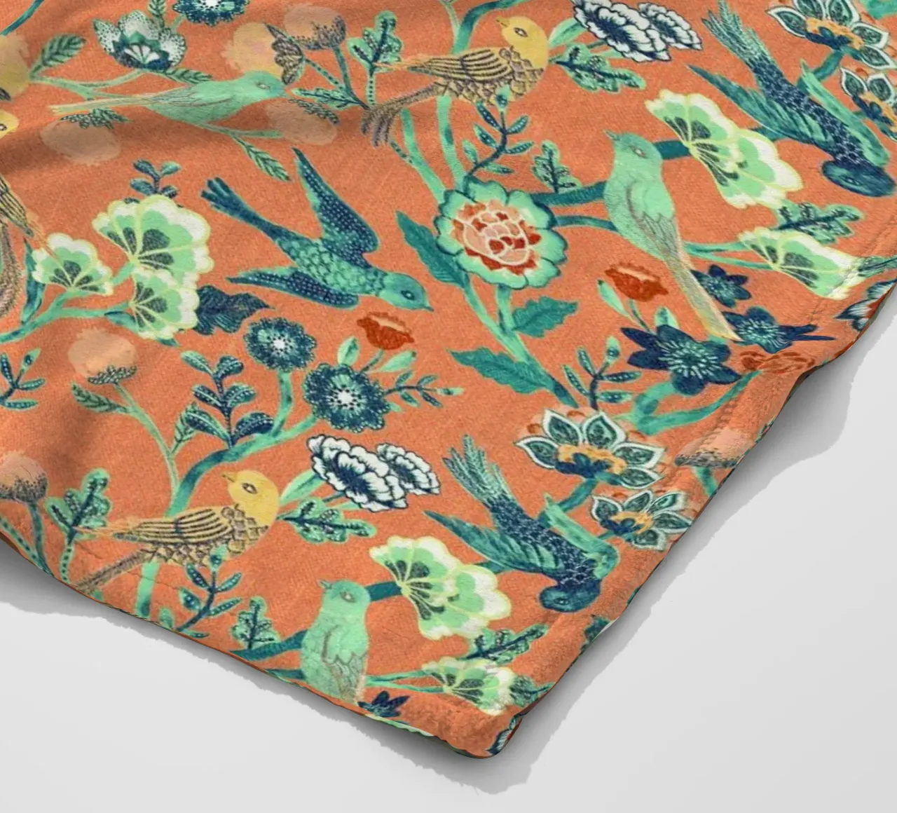 Cecilia Mok - Chintz indiano Paradise Aqua coperta in pile da The Artcircle