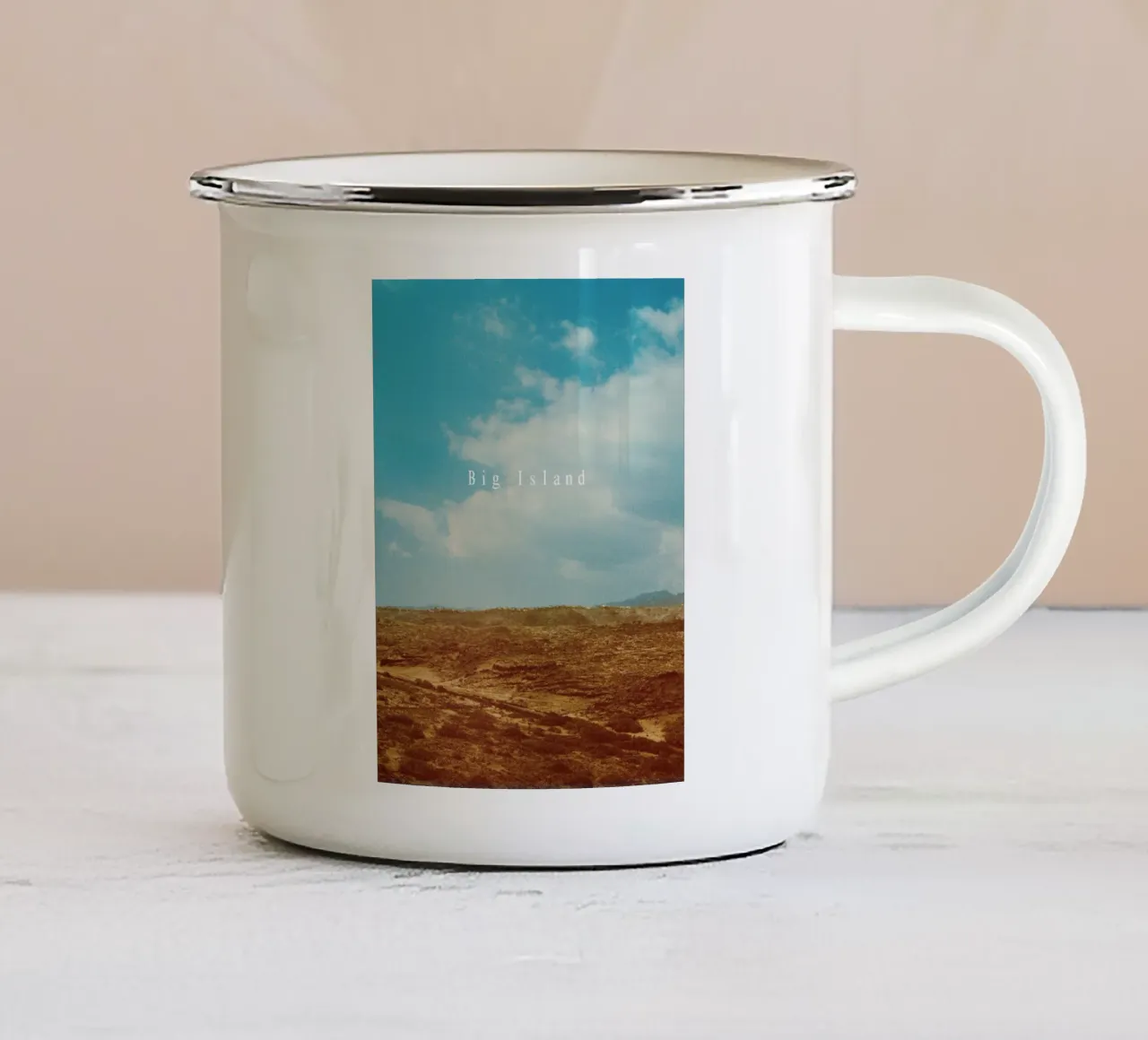 Big Island tazza in smalto da natural neutral