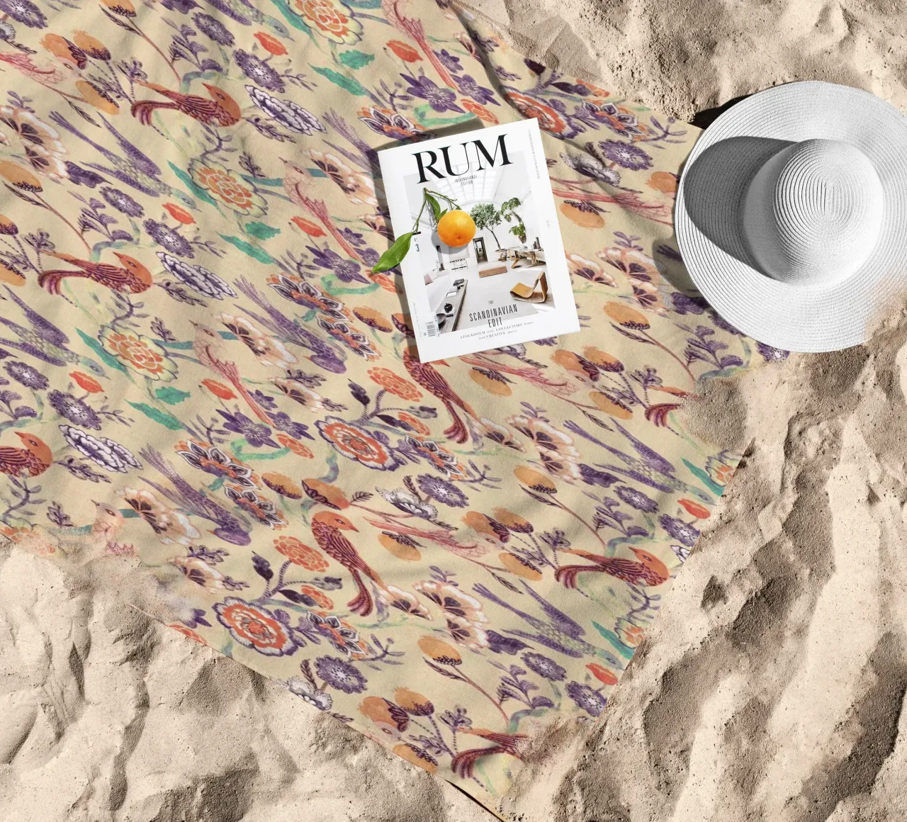 Cecilia Mok - Corallo chintz indiano telo mare da The Artcircle