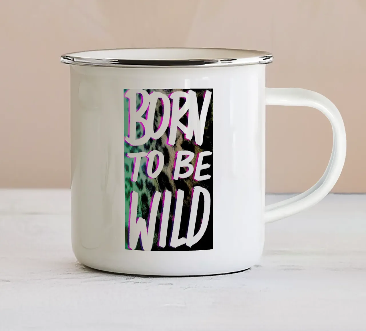 Born to be wild tazza in smalto da Leah Flores