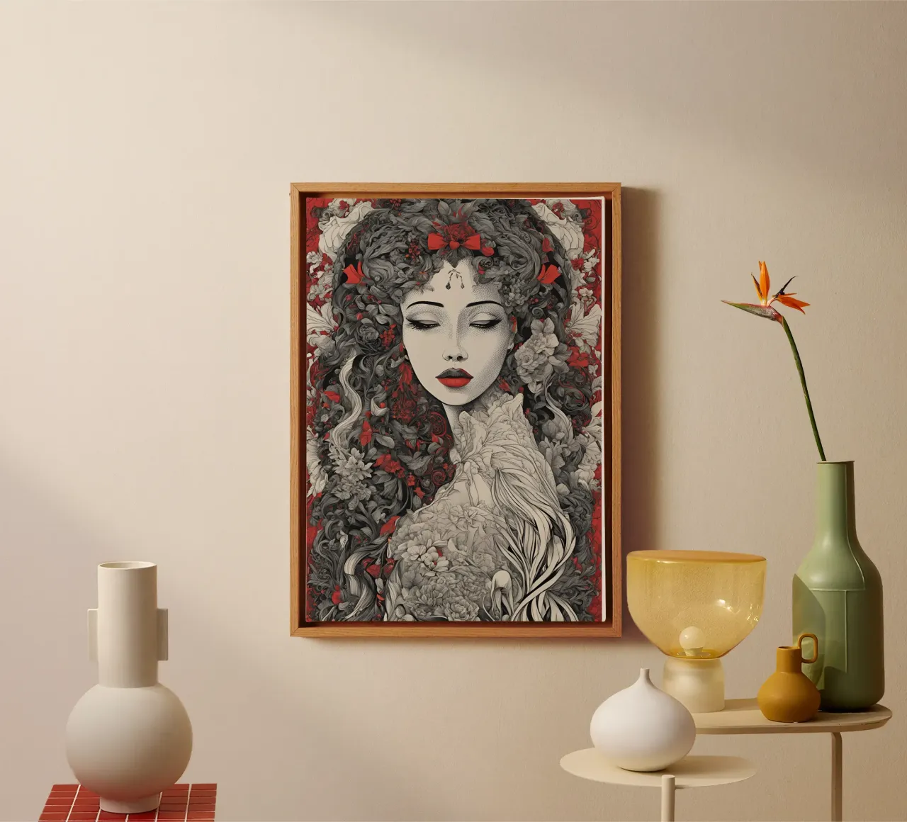 Magic 5 canvas met Baklijst van Rezh creations