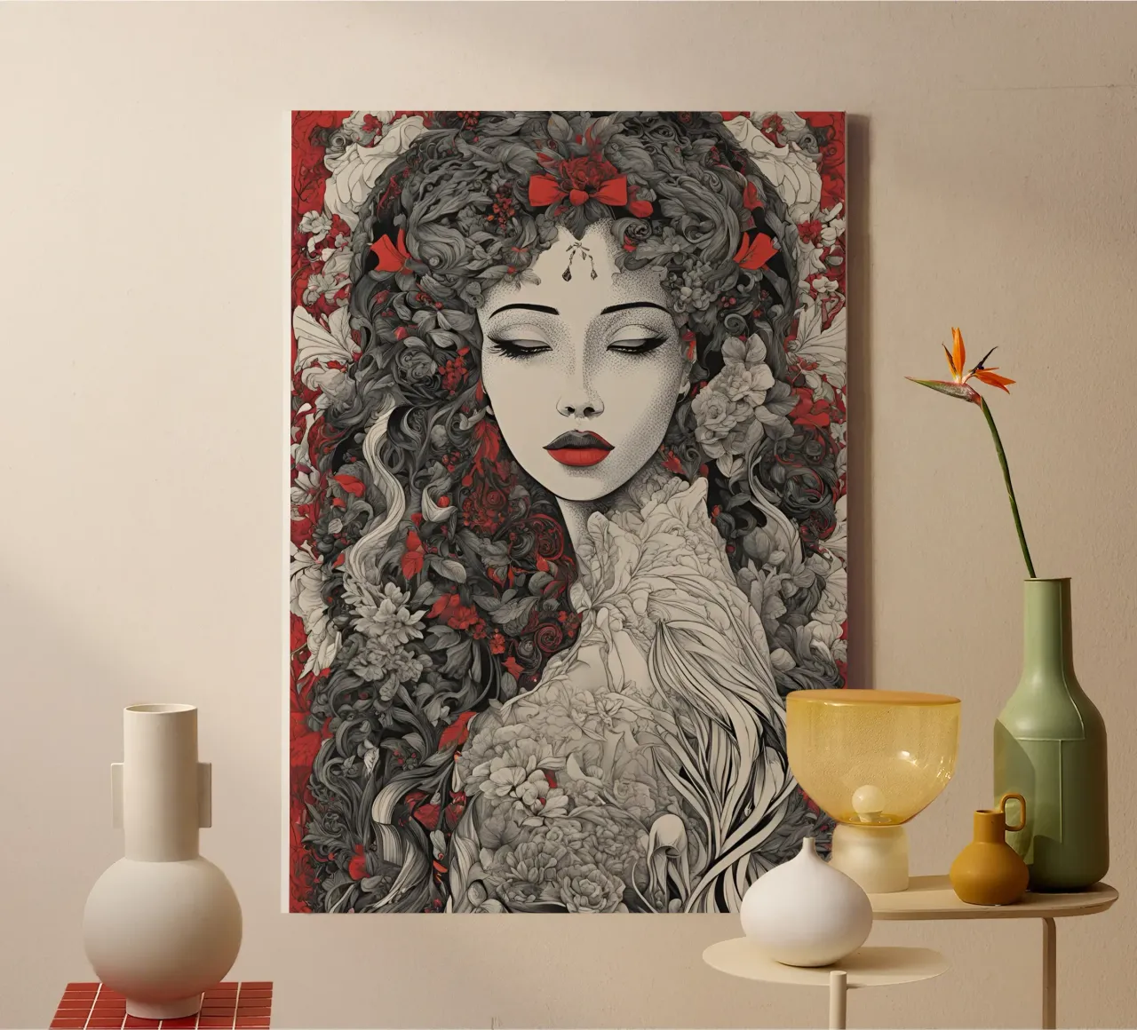 Magic 5 canvas met Baklijst van Rezh creations