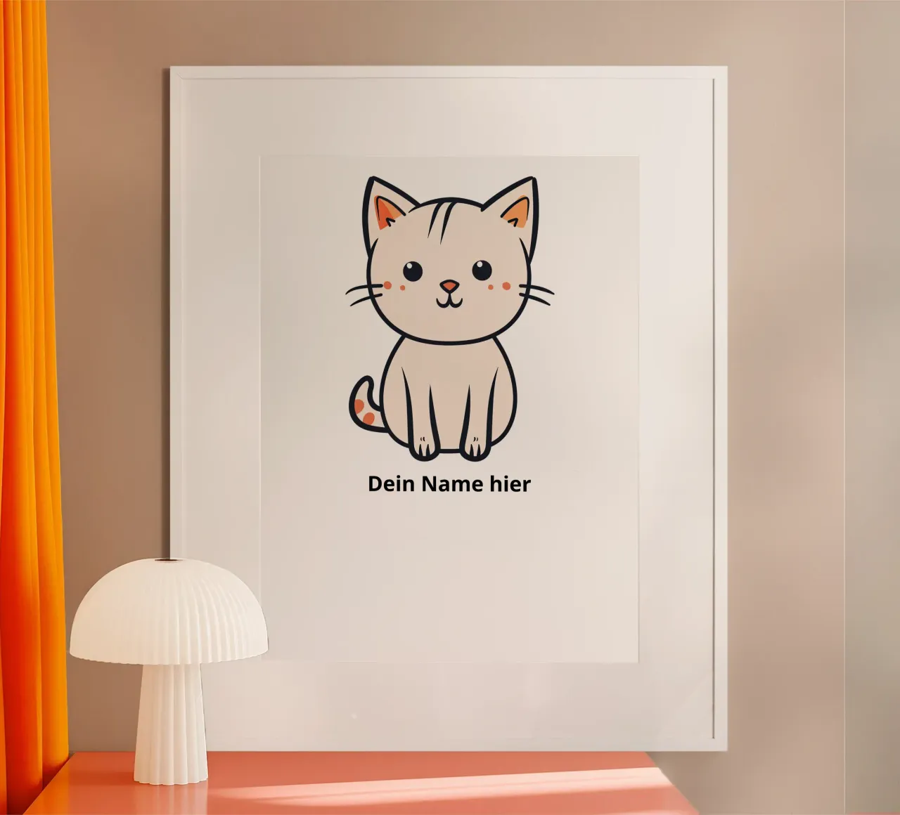 Gatto carino (da personalizzare) poster da Autofocus