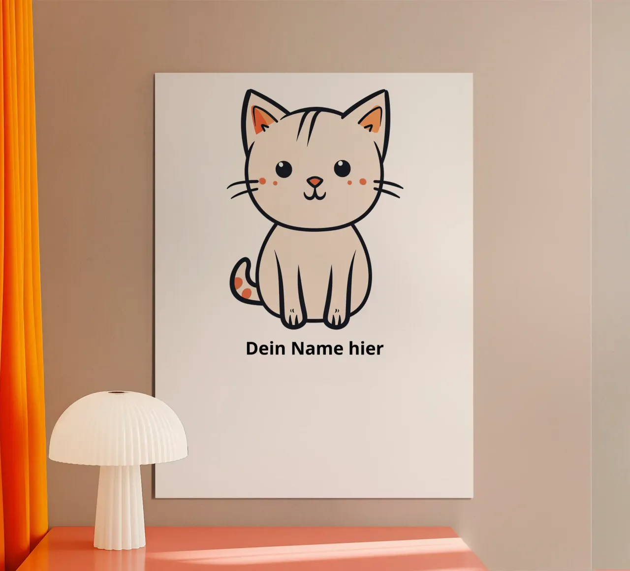 Gatto carino (da personalizzare) poster da Autofocus