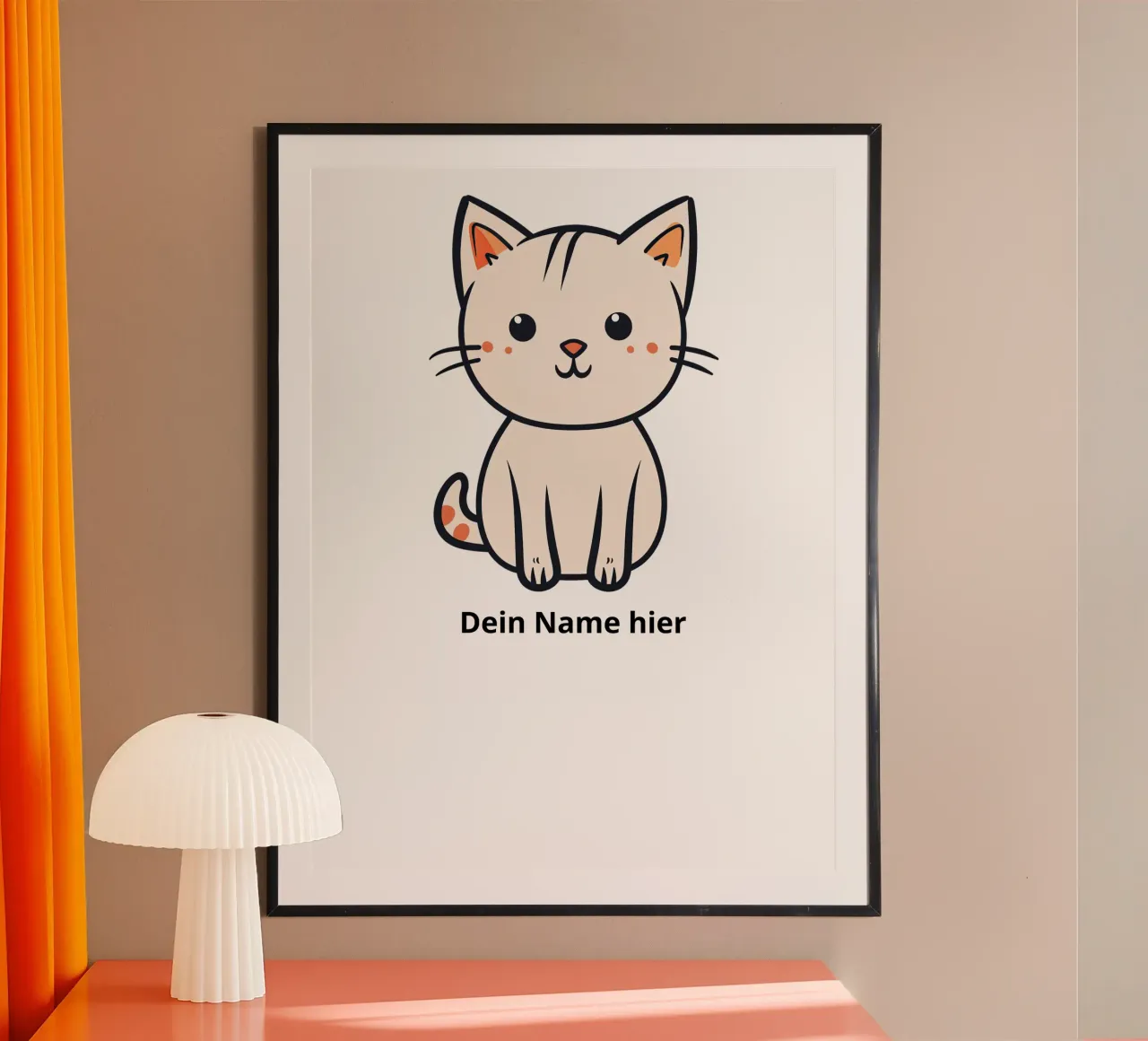 Gatto carino (da personalizzare) poster da Autofocus
