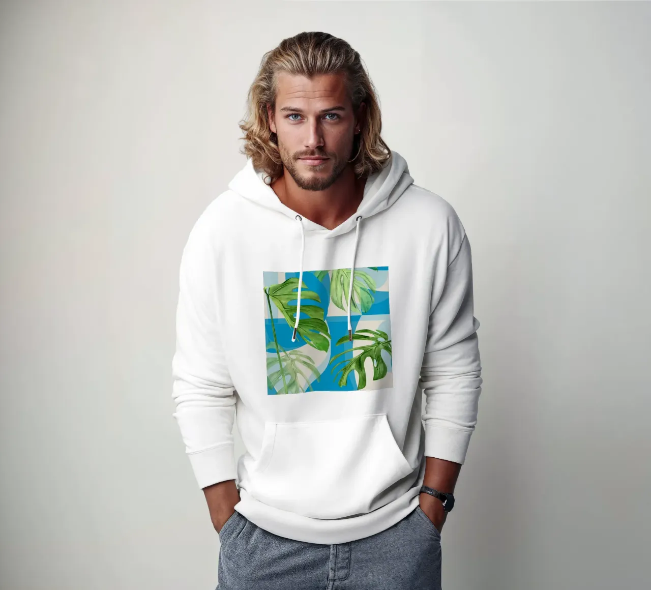 Geometria tropicale 80 felpa con cappuccio da Gaite