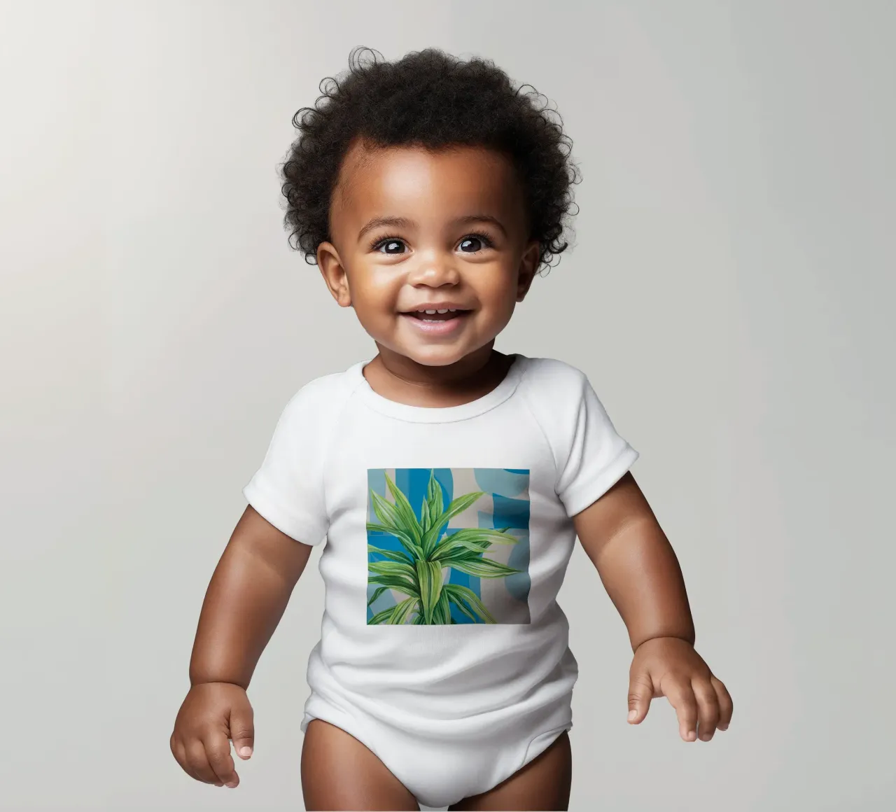 Geometria tropicale 81 body neonato maniche corte da Gaite