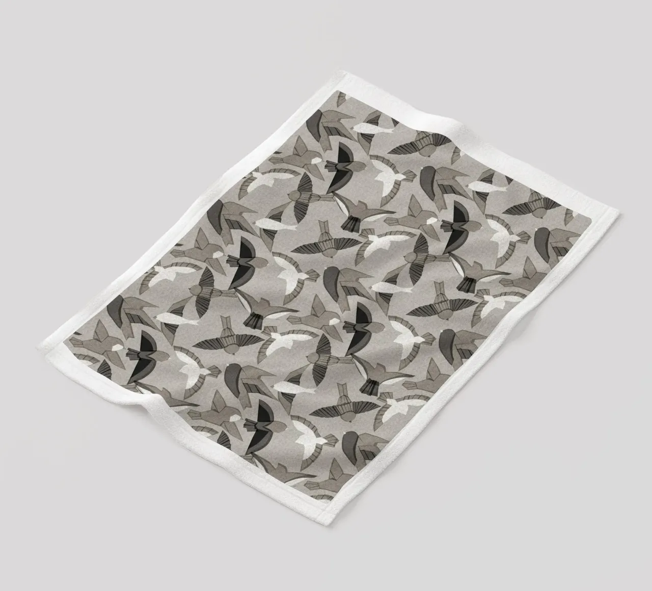 Cecilia Mok - Uccelli Itajime Grigio coperta in pile da The Artcircle