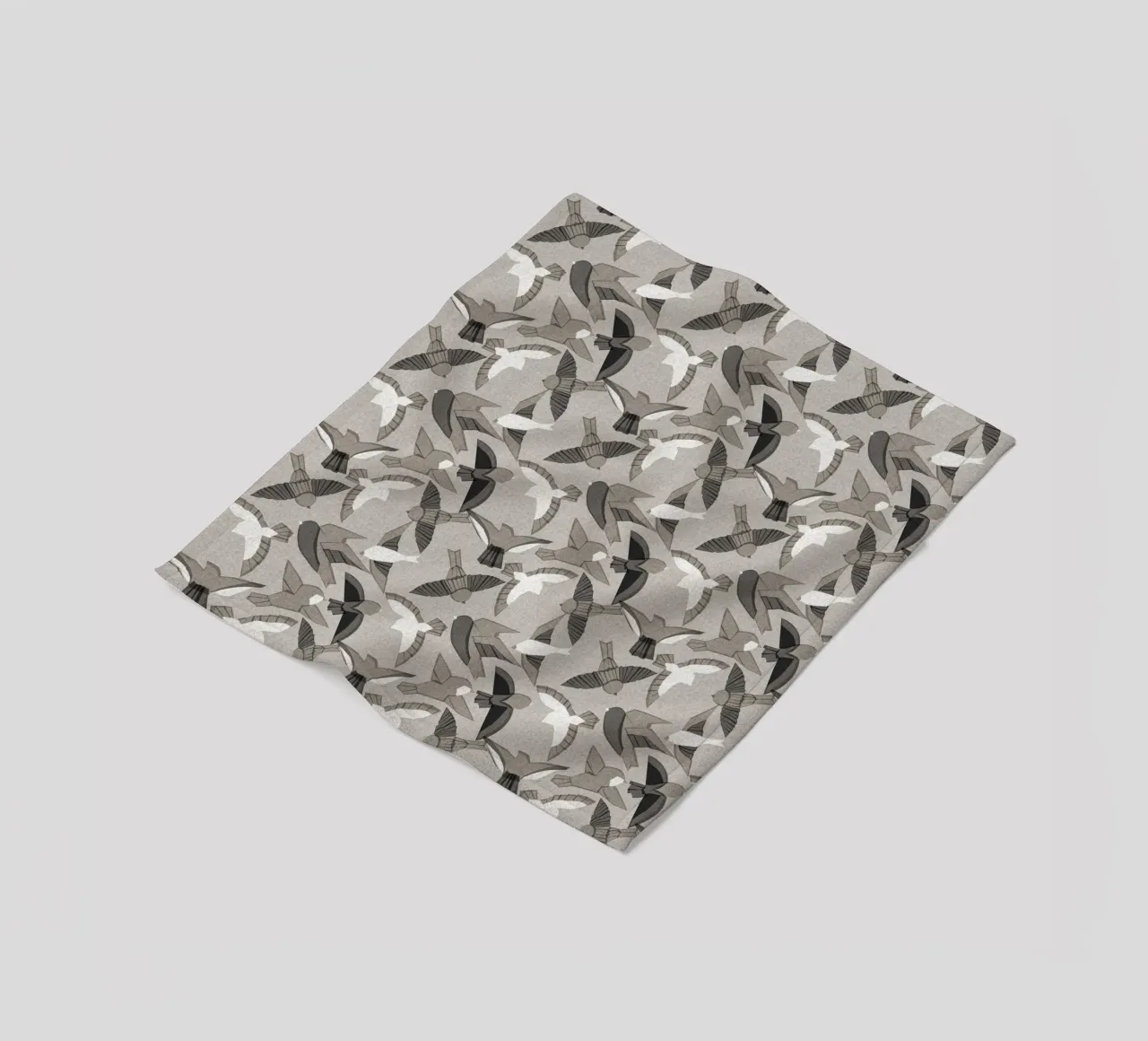Cecilia Mok - Uccelli Itajime Grigio coperta in pile da The Artcircle