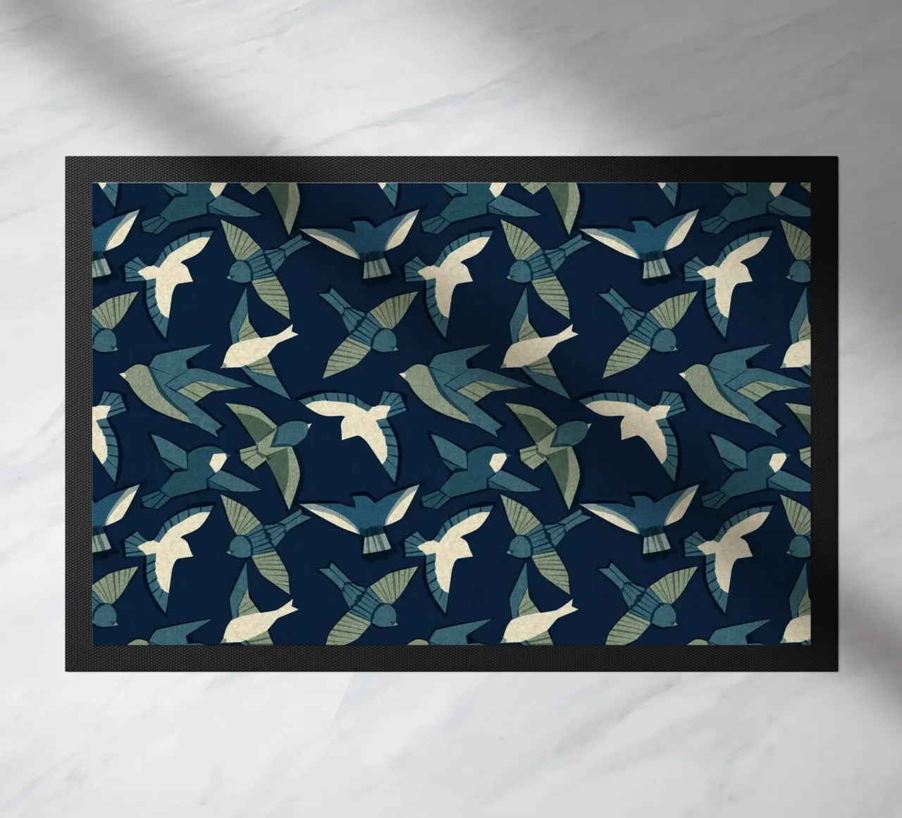 Cecilia Mok - Itajime uccelli blu zerbino da The Artcircle