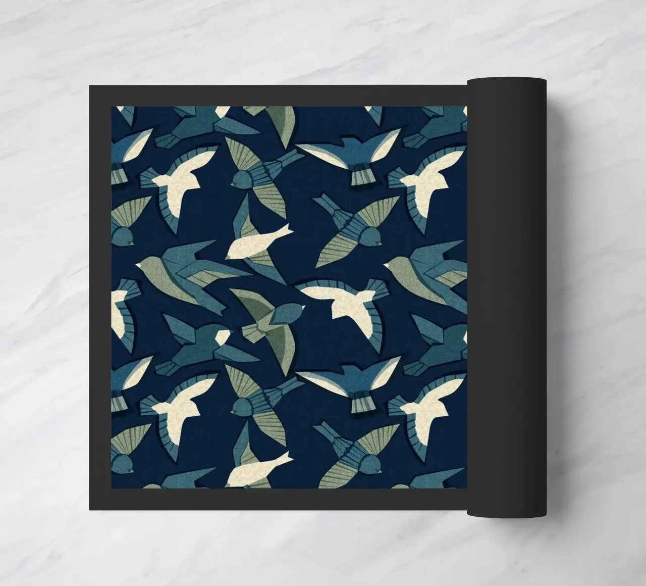 Cecilia Mok - Itajime uccelli blu zerbino da The Artcircle