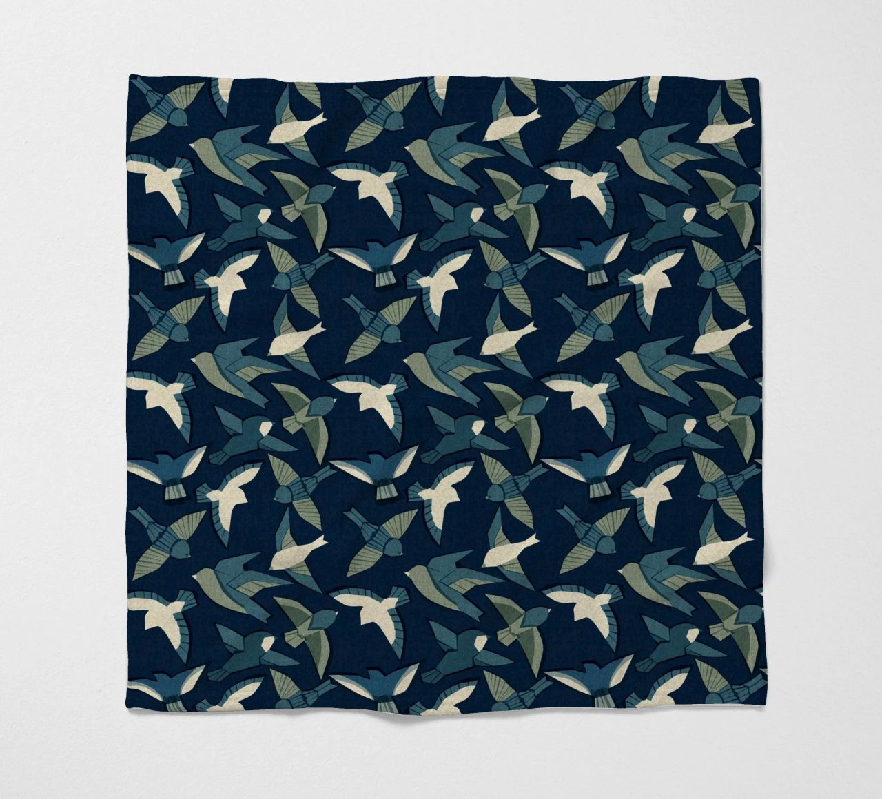 Cecilia Mok - Itajime uccelli blu coperta in pile da The Artcircle