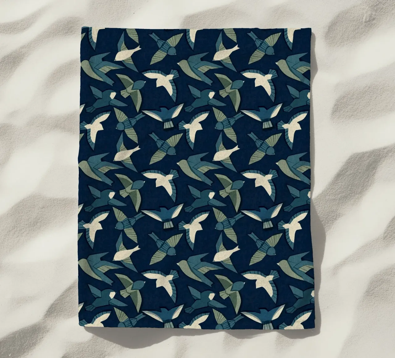 Cecilia Mok - Itajime uccelli blu telo mare da The Artcircle