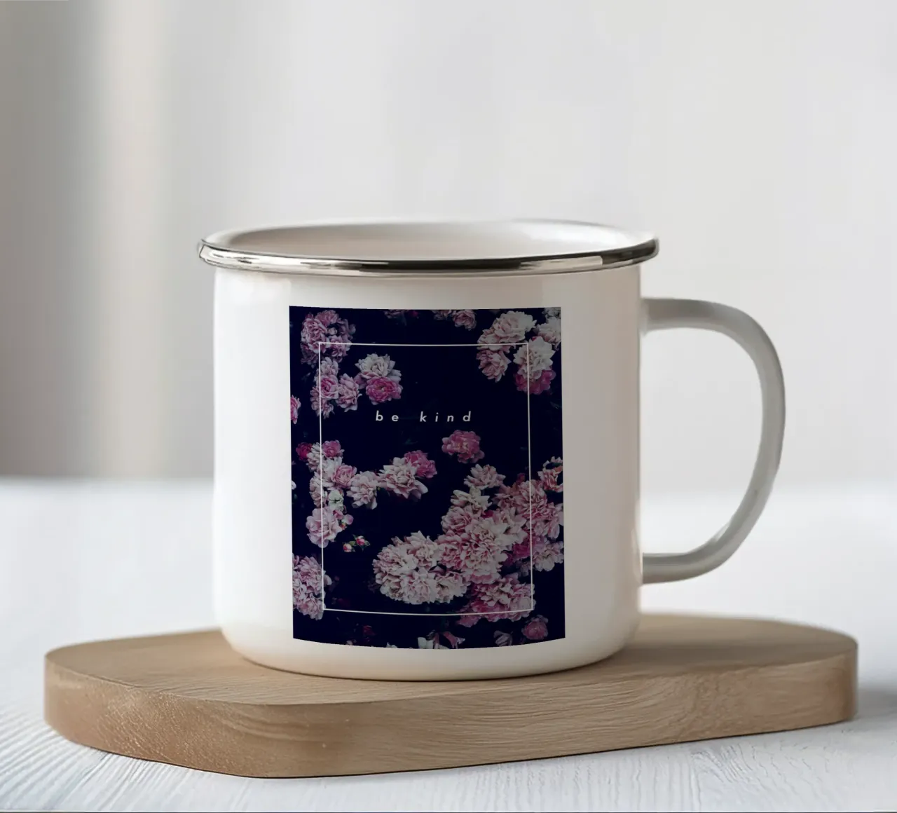 be kind tazza in smalto da natural neutral