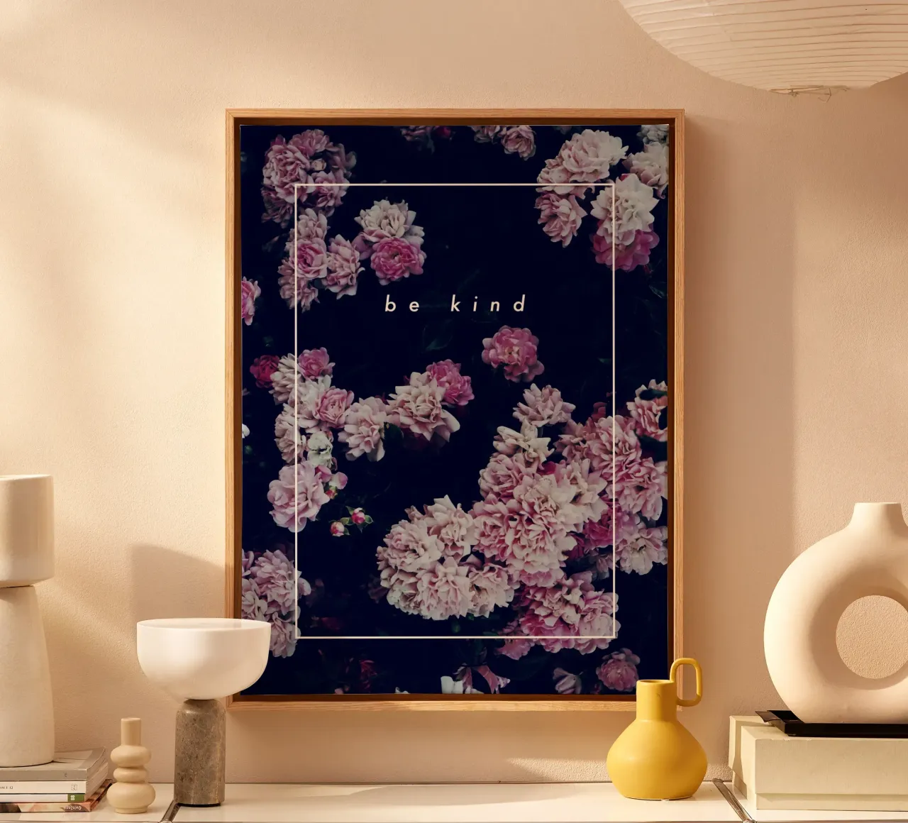 be kind tela con Cornice a cassetta da natural neutral