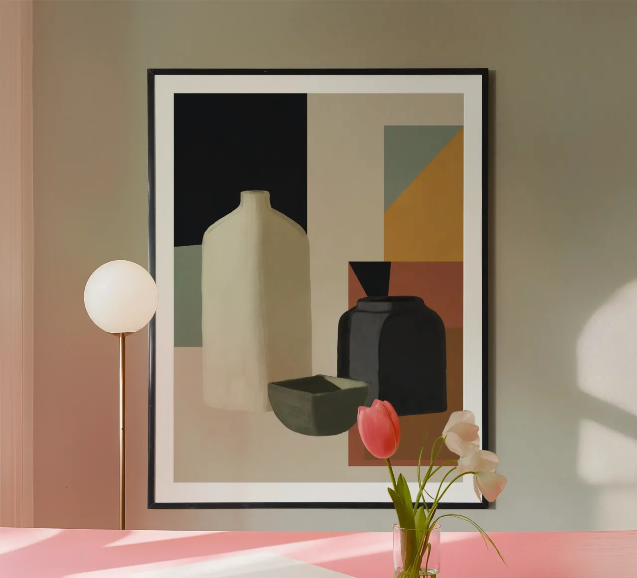 Abstracte kunst vazen 3 poster van Gaite
