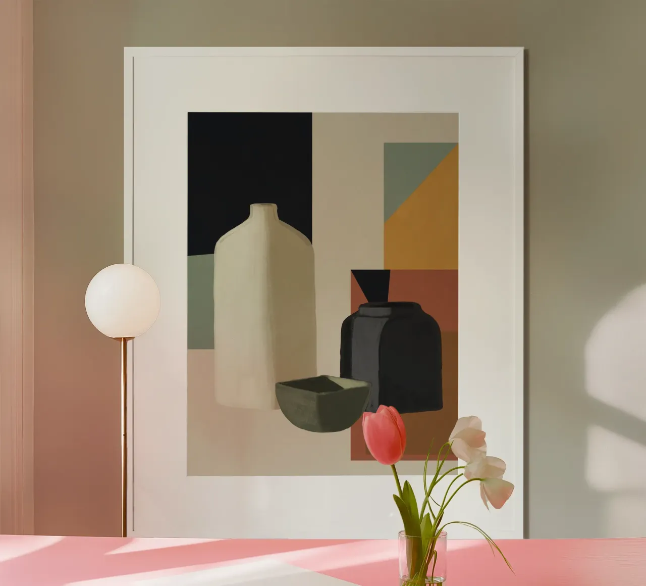 Abstracte kunst vazen 3 poster van Gaite