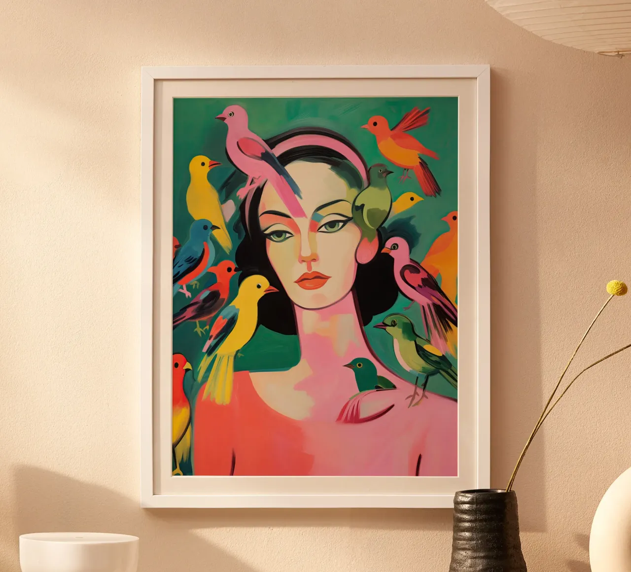 Le idee sono come gli uccelli poster con telaio in legno da Autofocus