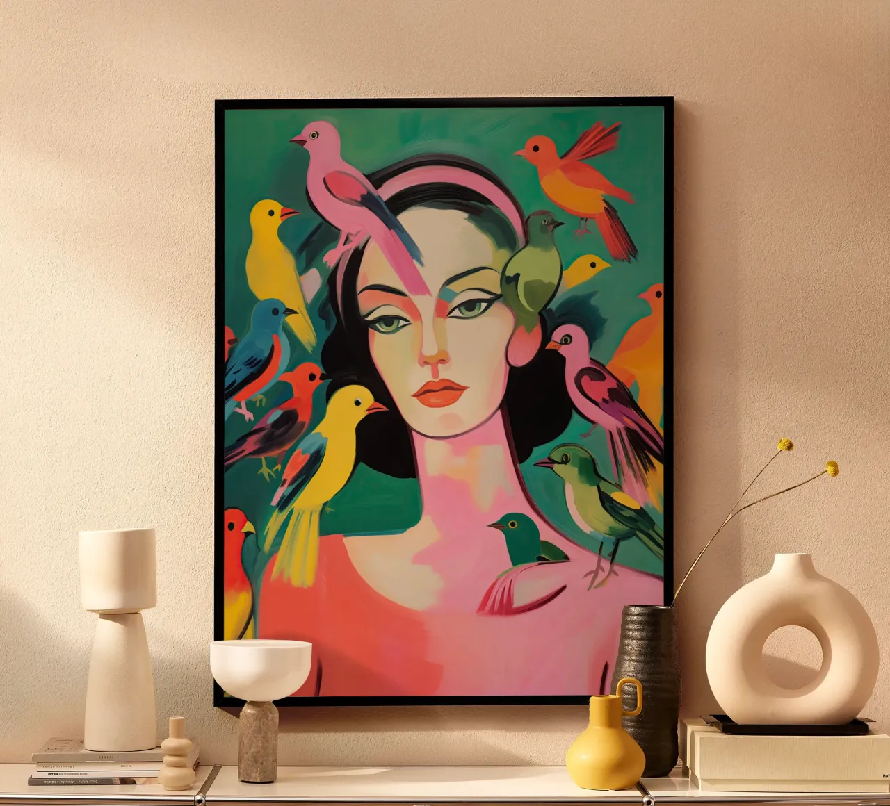 Le idee sono come gli uccelli poster con telaio in legno da Autofocus