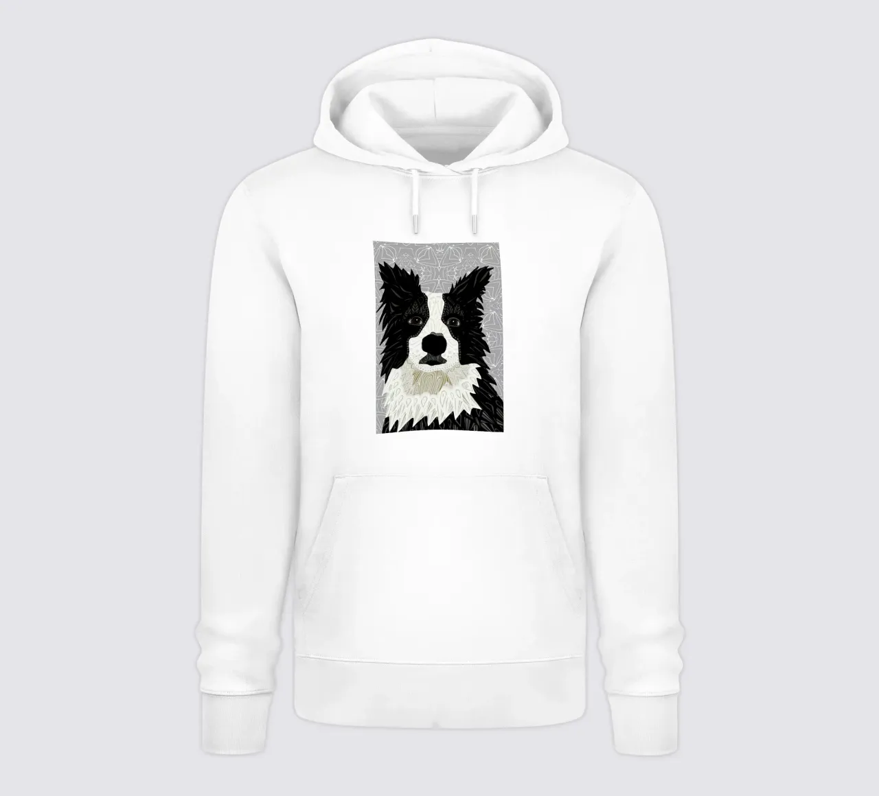 Border Collie felpa con cappuccio da Angelika Parker