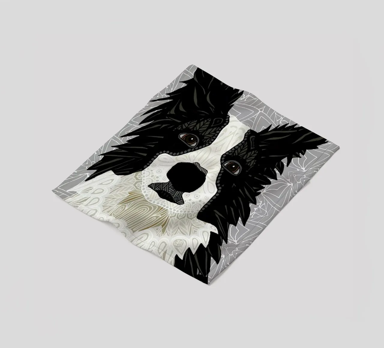 Border Collie manta de franela de Angelika Parker
