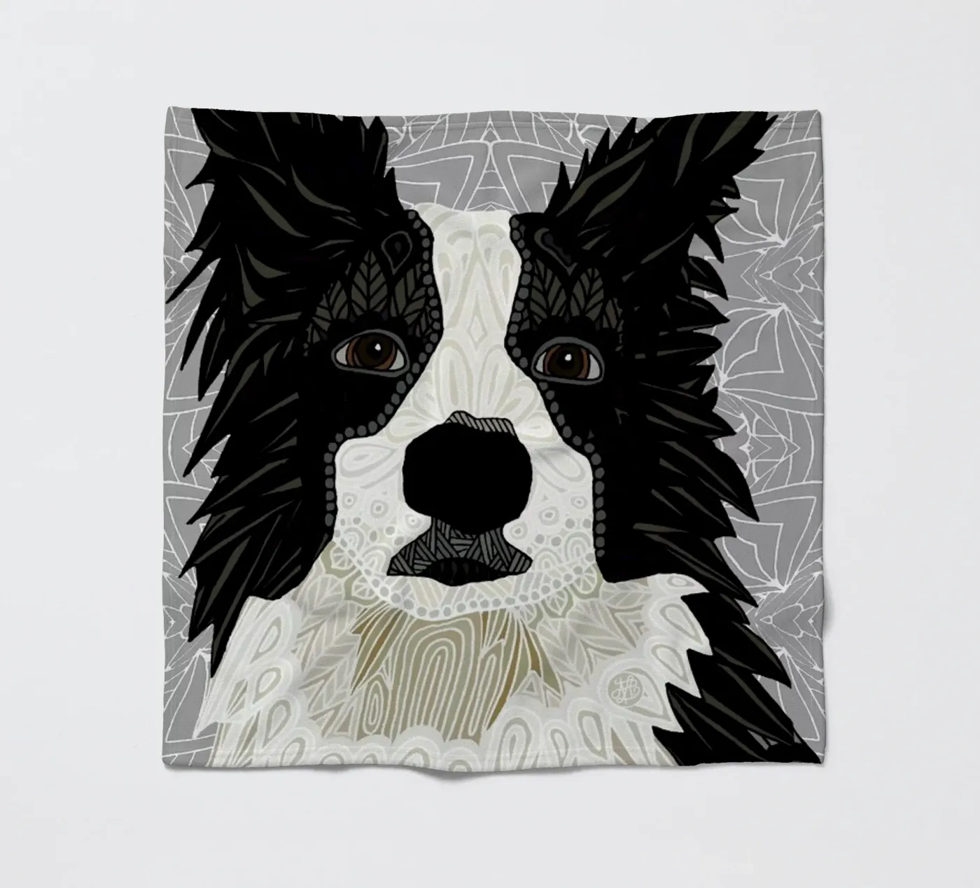 Border Collie fleecedeken van Angelika Parker
