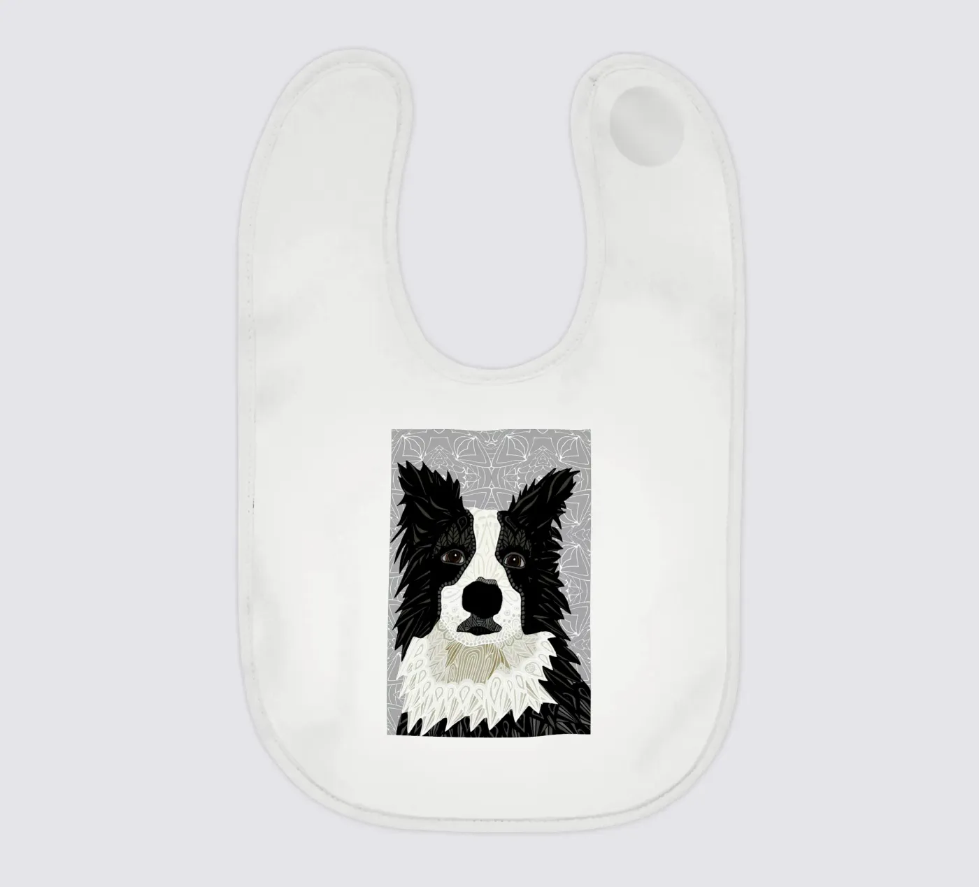 Border Collie Babylätzchen von Angelika Parker
