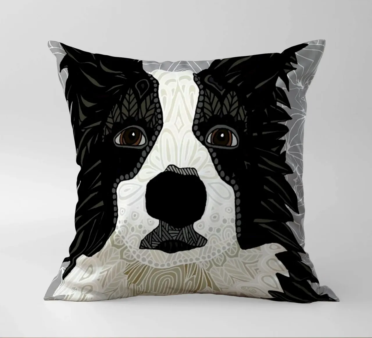 Border Collie kussen van Angelika Parker