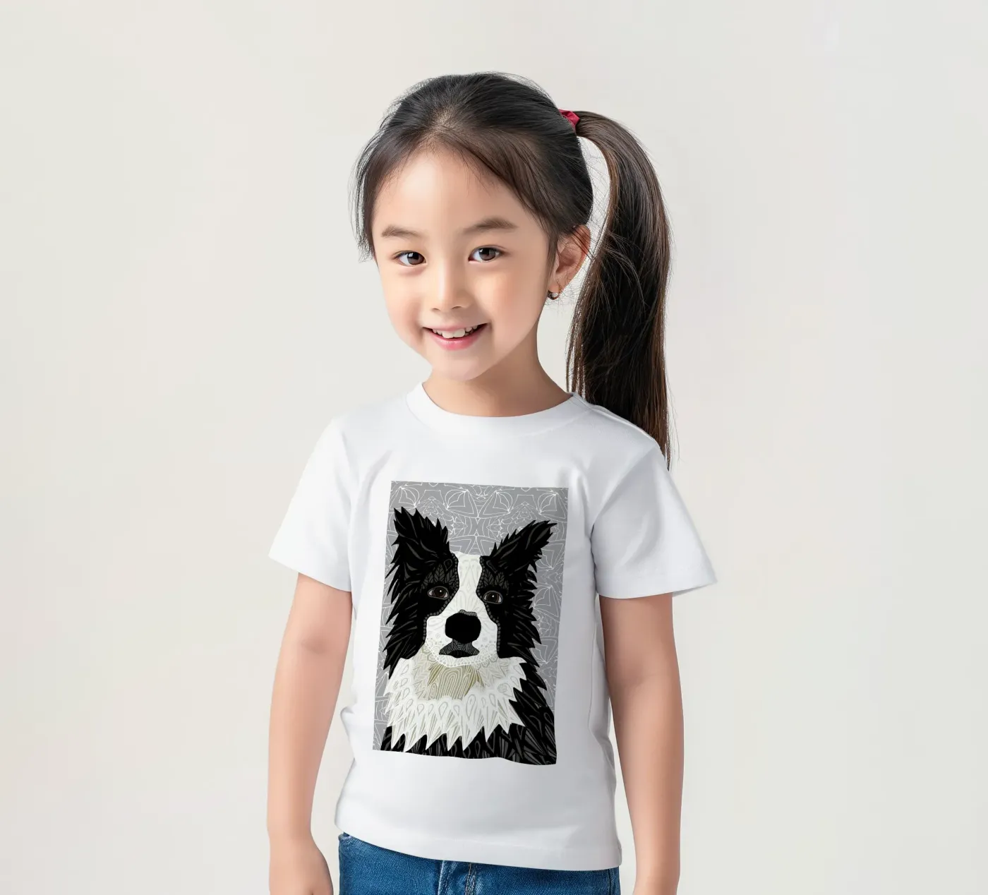 Border Collie kinder t-shirt van Angelika Parker