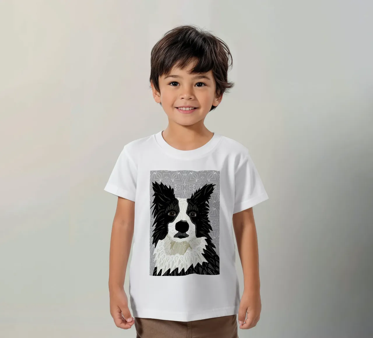 Border Collie t-shirt bambini da Angelika Parker