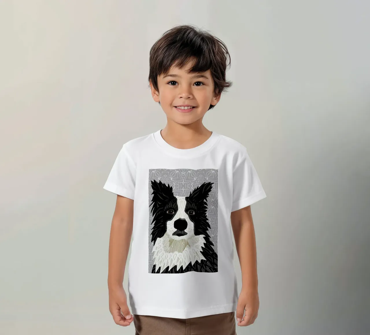 Border Collie t-shirt bambini da Angelika Parker