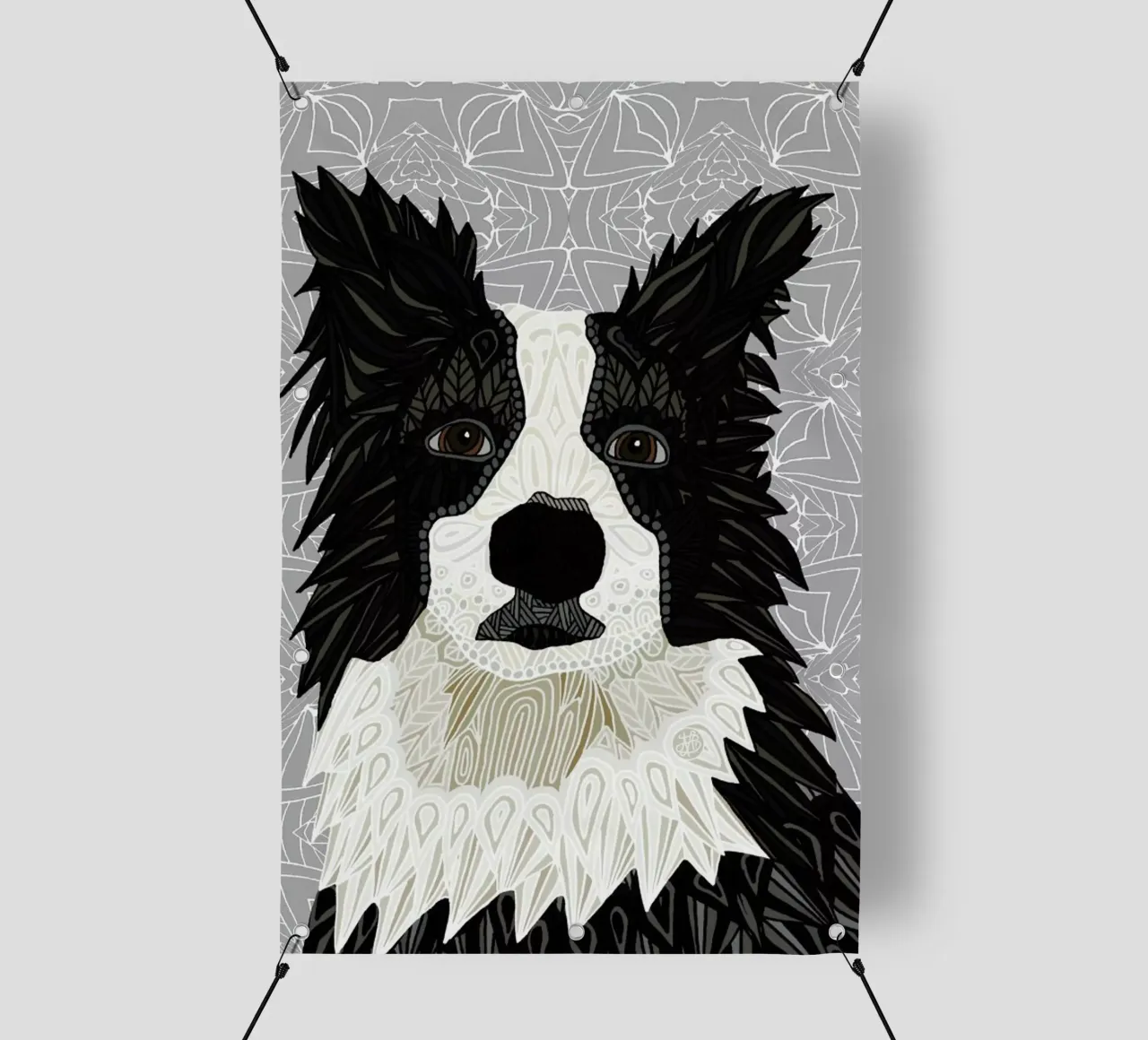Border Collie telo in pvc da Angelika Parker