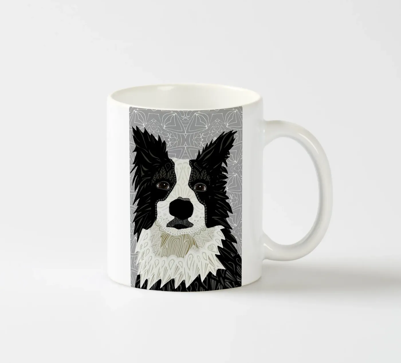 Border Collie ceramic mug by Angelika Parker