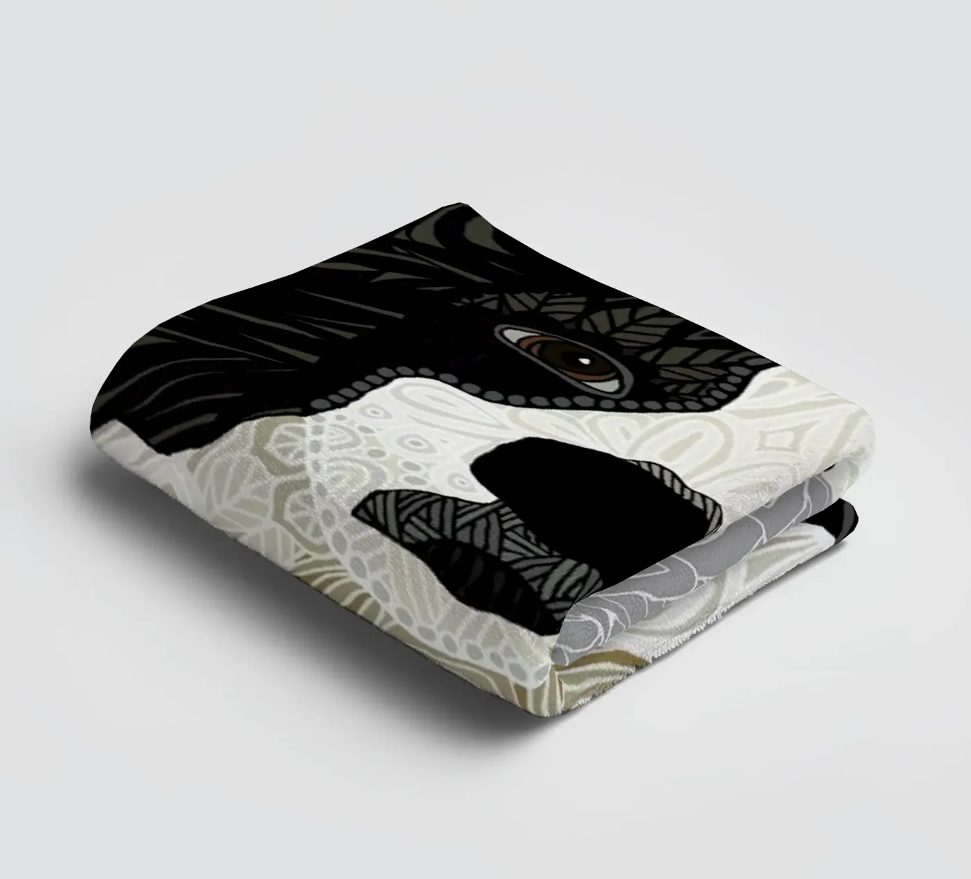 Border Collie badhanddoek van Angelika Parker