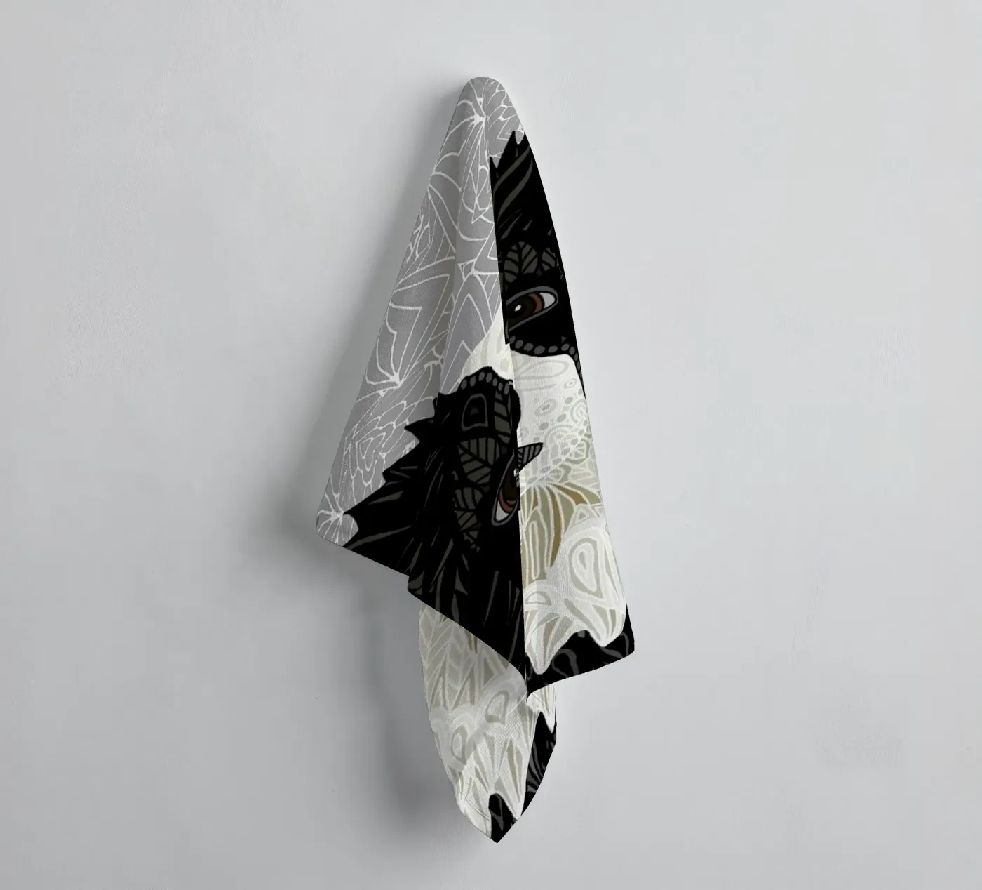 Border Collie badhanddoek van Angelika Parker